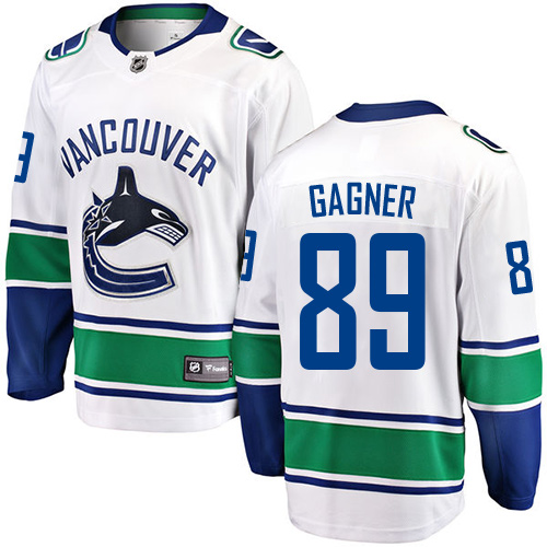 Kinder Vancouver Canucks Eishockey Trikot Sam Gagner #89 Breakaway Weiß Fanatics Branded Auswärts